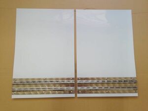 2t用　EVA泥除け　ゴム厚3ｍｍ　ホワイト　ウロコウエイト　二山折り　幅430ｍｍ×縦600mm　2枚セット