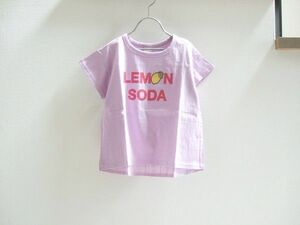 ★petit main/プティマイン★タグ付き未使用★120cm/レモンロゴ半袖Tシャツ★