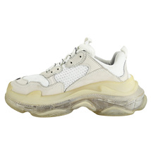 バレンシアガ BALENCIAGA スニーカー TRIPLE S トリプルS クリアソール 544351 メッシュ ホワイト 白 サイズ38 シューズ 靴 小物 中古_画像6