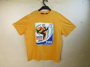 FIFA WORLD CUP SOUTH AFRICA 2010/FIFA ワールドカップ 南アフリカ大会 ビッグロゴ Tシャツ イエロー サイズXL　　美品