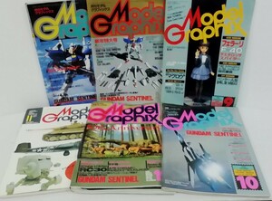 当時物　月刊モデルグラフィックス　創刊　ModelGraphix　1984年〜　vol.1　48　47　50　51　ガンダム　フェラーリ　F-40　模型　RC　古本