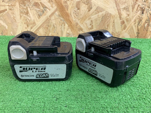 【中古品】日立(現HiKOKI)　14.4V/4.0Ah リチウムイオンバッテリー(蓄電池)　BSL1440　2点セット＜純正品＞　h135