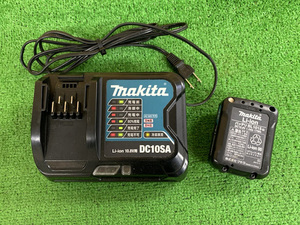 【中古品】マキタ/makita　10.8V 充電器「DC10SA」 + 1.5Ahバッテリ「BL1015」＜純正品＞　h158