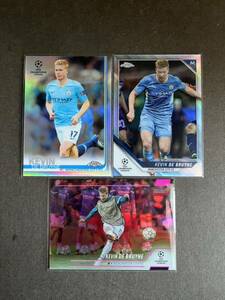 TOPPS soccer KEVIN DE BRUYNE refractor パラレルカード　3枚セット