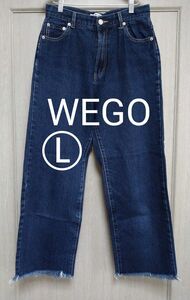 USED　【　WEGO　ウィゴー　】　レディース　ジーパン　デニムパンツ　デニム　ジーンズ　ネイビー系　Lサイズ　コットン100