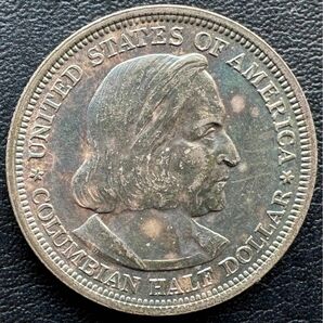 アメリカ　記念貨　１／２ドル銀貨　１８９２年　コロンブス博覧会記念トーンコイン