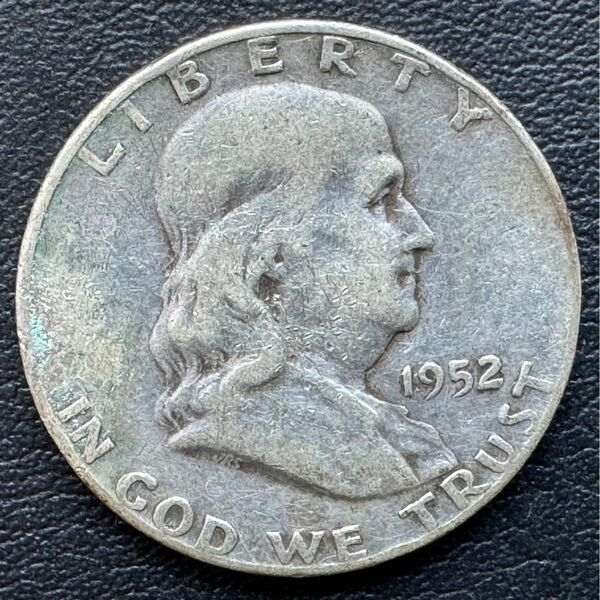 アメリカ　フランクリン　50セント銀貨　1952年