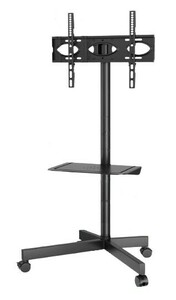 1 jpy start TVON tv stand movement type high type tv stand caster 23~60 -inch correspondence withstand load 40kg shelves attaching black D02200