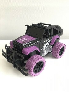 1円スタート Ynanimery ラジコンカー ジープ RCカー 耐衝撃 LEDライト オフロードタイヤ 乾電池式 リモコン距離8m パープル A06960