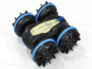 1 jpy start OBEST radio controlled car water land both for 2.4Ghz radio-controller RC car waterproof remote control car 360 times rotation both sides mileage special skills car toy blue A06745