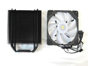 1 jpy start Vetroo CPU cooler,air conditioner 120mm ARGB LED installing PWM automatic control heat pipe 5ps.@CPU fan high precision quiet sound air cooling aluminium black A07053