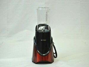 1円スタート HOMEASY ミキサー ボトル2つ付き BL05 ステンレス 4枚カッター 毎分22000回転 300W 強力モーター 砕氷 レッド A07058