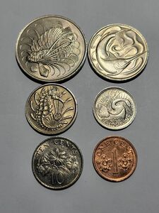 【シンガポールコイン 】 外国硬貨 独立後 初代貨 動物ｼﾘｰｽﾞ・二代目花ｼﾘｰｽﾞ