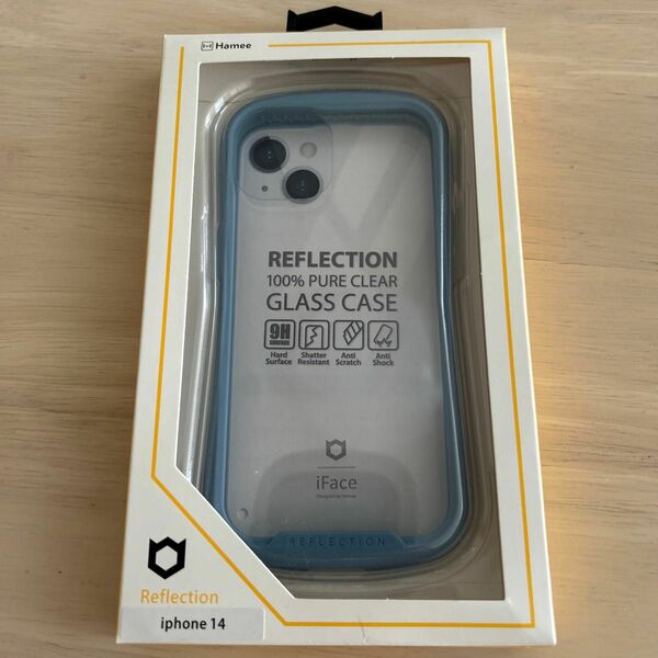 iPhone 14 Pro iFace Reflection 強化ガラスクリアケース 41-945124（ブルー）