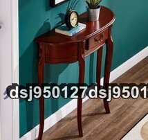 サイドテーブル コンソールテーブル 半円 木製 アンティーク レトロ 北欧 おしゃれ インテリア リビング 玄関 高級_画像5