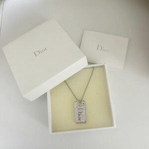 Dior シルバー ロゴ ネックレス 