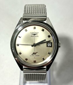 ▽LONGINES ロンジン ウルトラクロン デイト 3針 自動巻き 2024/03/30現在動作中 リューズに難あり 中古▽010819