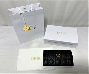 ▽Chiristian　Dior　クリスチャンディオール　長財布　レザー　レディース　ブラック　美品▽008497