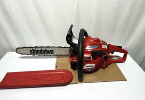 ▽shindaiwa 新ダイワ エンジンチェーンソー E2035S エンジン始動・刃の回転確認 中古▽011074