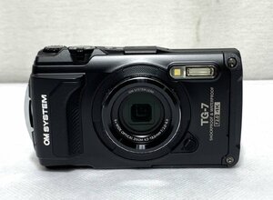 ▽OM　SYSTEM　TG-7　コンパクトカメラ　レンズ：4×WIDE　OPTICAL　ZOOM　4.5-18.0mm　1：2.0-4.9　ブラック　未使用▽011268