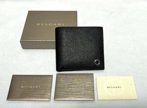 ▽BVLGARI ブルガリ 二つ折り財布 30396 ブラック 財布 中古▽011222