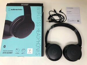 ◆audio-technica オーディオテクニカ ATH-S220BT ブラック ワイヤレスヘッドホン bluetooth 中古◆11018★