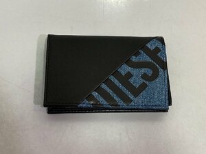 ◆DIESEL ディーゼル カードケース レザー×デニム 中古◆10525