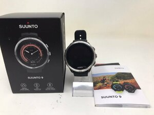 ◆SUUNTO スント OW183 SUUNTO9 スマートウォッチ デジタル ラバー 黒 充電器 箱付 メンズ腕時計 中古◆1071