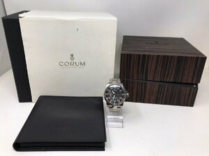 ◆コルム CORUM 自動巻 947.931.04 アドミラルズカップ コンペティション 黒文字盤 デイデイト AT メンズ腕時計 中古◆9585