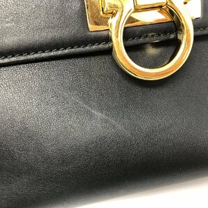 ◆Salvatore Ferragamo サルヴァトーレフェラガモ ハンドバッグ レザー ガンチーニ 黒系 中古◆12532★の画像6