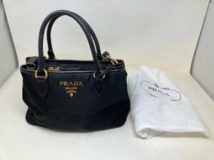 ◆PRADA プラダ 2Wayバッグ 1BA173 NERO ギャランティカード付 黒 保管袋付き 中古◆12486★