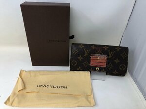 ◆LOUIS VUITTON ルイヴィトン M60415 ポルトフォイユ・サラ トランク＆ロック 長財布 モノグラムキャンバス 中古◆11470★