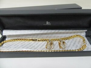 ◆JEAN-LOUISSCHERRER　ジャンルイシェレル　ネックレス　イヤリング　セット　ゴールド系　中古◆11210★