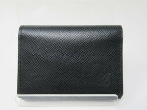 ◆LOUIS VUITTON ルイヴィトン アンヴェロップ カルトドゥヴィジ　名刺入れ　タイガライン　イニシャル入り　M30922　中古◆9681★