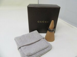 ◆GUCCI　グッチ　リング　9号　AG925　Gモチーフ　箱付　中古◆12307★