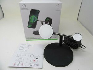 ◆belkin ベルキン　3-in-1ワイヤレス充電器　無線充電器　WIZ017 中古◆11552★