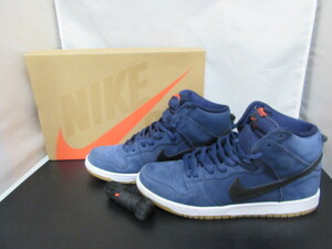 ◆NIKE　ナイキ　NIKE SB DUNK HIGH PRO ISO　ダンクハイ スニーカー　ネイビー　オブシディアン CI2692-401　29cm　中古◆2179