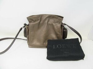 ◆LOEWE　ロエベ　フラメンコ　ラムスキン　ショルダーバッグ　レザー　中古◆8041