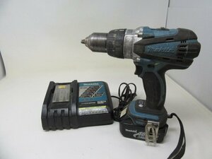 ◆makita マキタ　充電式ドライバドリル　DF458D　ハンドル欠品　バッテリー×1、充電器付属　中古◆11895★