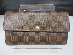 ◆ルイヴィトン 長財布 N61724 ポルトフォイユサラ ダミエキャンバス エベヌ CA4151 財布 ダミエ LOUIS VUITTON 中古◆0017