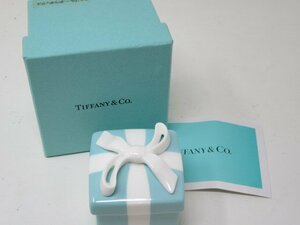 ◆TIFFANY＆Co.　ティファニー　ミニブルーボウボックス　小物入れ　箱付　中古◆12526★