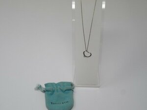 ◆TIFFANY＆Co. ティファニー　ネックレス　オープンハート　巾着付　中古◆12629★