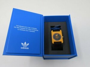 *adidas Adidas наручные часы желтый цвет AOST22543 с ящиком б/у *11406