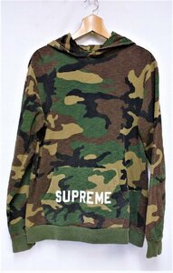 ▽SUPREME　シュプリーム　パーカー　Mサイズ　迷彩柄　薄手　中古▽005835