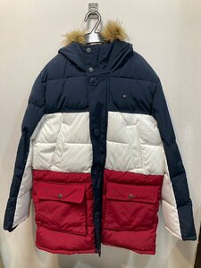 ◆TOMMYHILFIGER トミーヒルフィガー ダウンジャケット Mサイズ メンズ トリコロール アウター 中古◆11147★