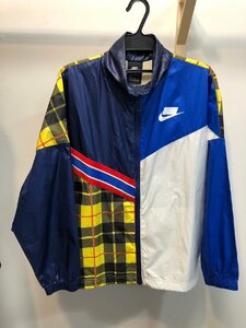 ◆NIKE ウーブン ジャケット チェック Mサイズ ナイキ スポーツウェア ナイロンジャケット マルチカラー メンズ 中古◆11748★