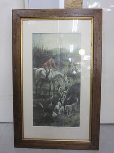 Art hand Auction ◆【二手】稀有骑犬画 ◆, 艺术品, 绘画, 其他的