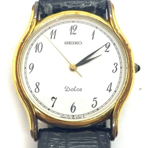1000● SEIKO DOLCE 7741-6030 3針 セイコー ドルチェ クォーツ メンズ 腕時計 ゴールドカラー ラウンド の画像1