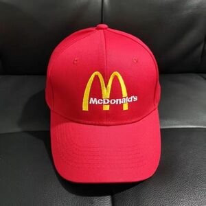 マクドナルド　キャップ 帽子　レッド　赤色　企業物　ハンバーガー マクド海外