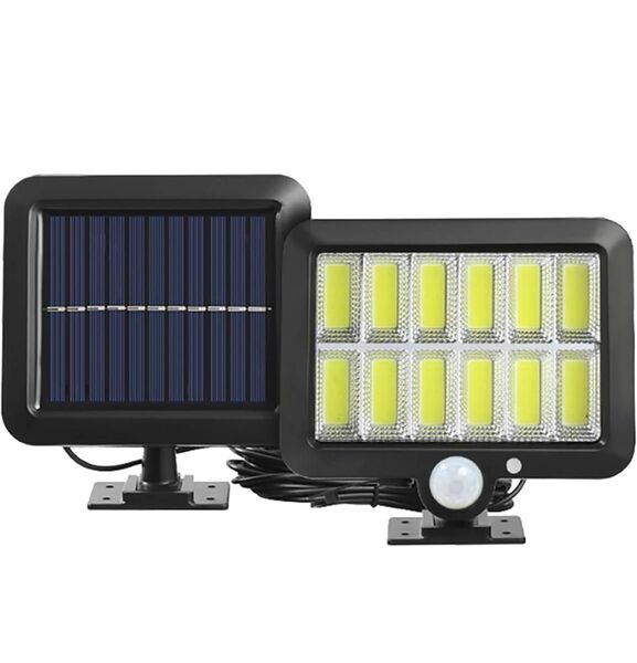LED センサーライト　屋外ソーラーライト　リモコン付　　太陽光発電　防水　3個セット